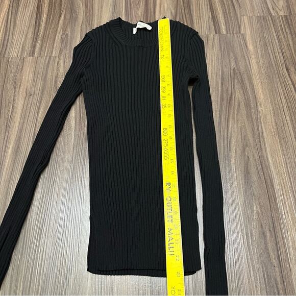 Everlane women sz Xs The Viscose Knit Crew in black, - Picture 8 of 13